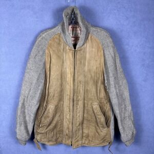 Mcgregor Suede Leather & Wool Switching Bomber Jacket Vintage Late 50's Read!